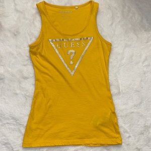 yellow Guess Tank Top